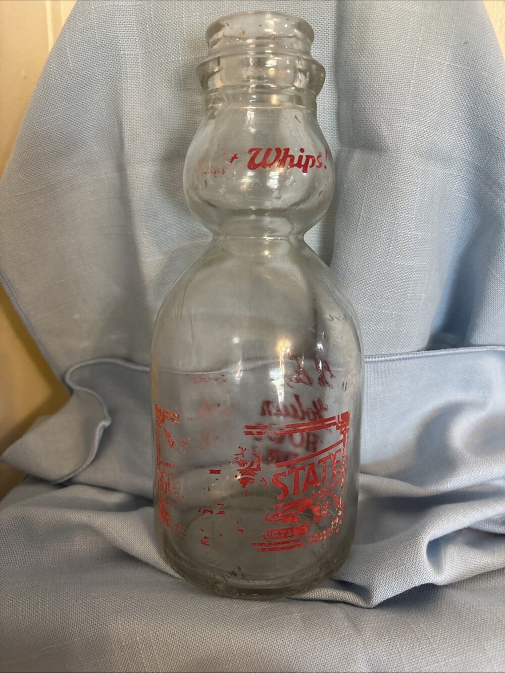 Vintage One Quart Cream Too Milk Bottle It Whips Golden State